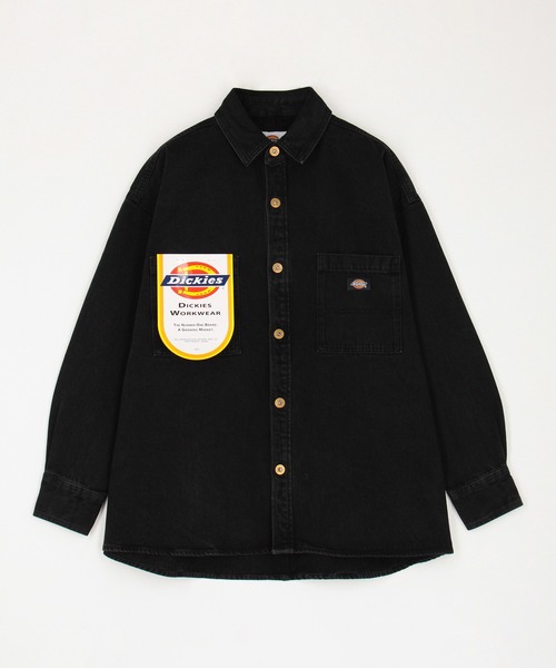 Dickies(ディッキーズ)の「【Dickies】デニムワイドシャツジャケット(その他アウター・レディース・オフホワイト/ブラック/ブルー・MEDIUM)」の13枚目の写真