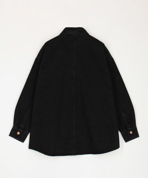 Dickies(ディッキーズ)の「【Dickies】デニムワイドシャツジャケット(その他アウター・レディース・オフホワイト/ブラック/ブルー・MEDIUM)」の12枚目の写真