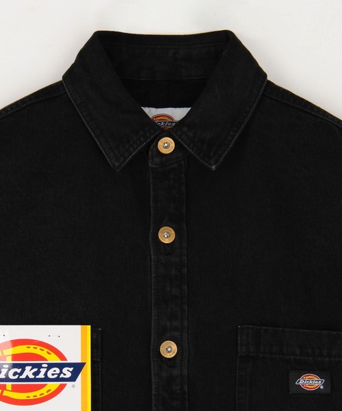 Dickies(ディッキーズ)の「【Dickies】デニムワイドシャツジャケット(その他アウター・レディース・オフホワイト/ブラック/ブルー・MEDIUM)」の11枚目の写真