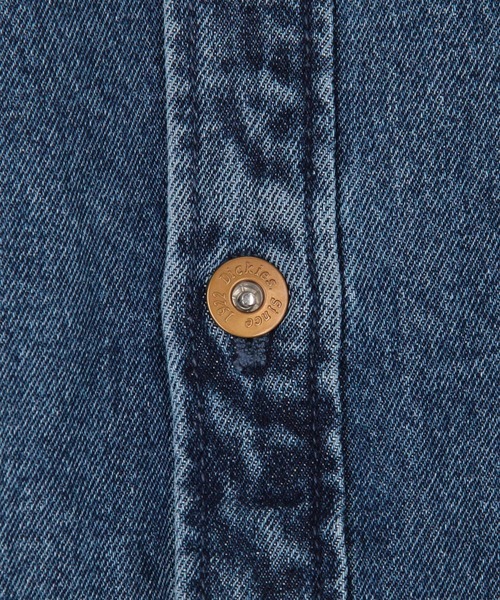 Dickies(ディッキーズ)の「【Dickies】デニムワイドシャツジャケット(その他アウター・レディース・オフホワイト/ブラック/ブルー・MEDIUM)」の4枚目の写真