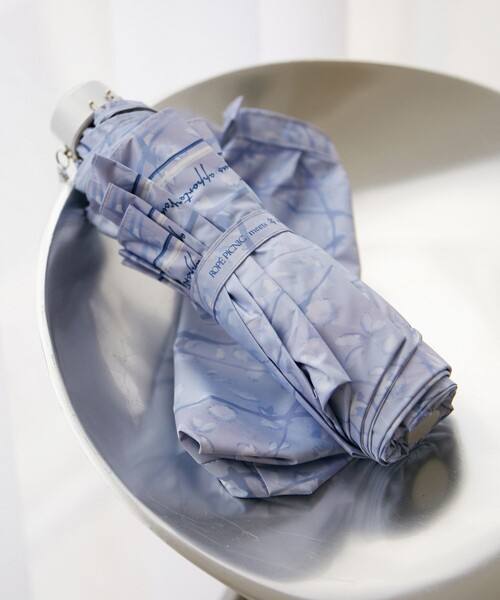 ROPE' PICNIC（ロペピクニック）の「【YOKU MOKU/ヨックモック×ROPE' PICNIC】折り畳み傘/晴雨兼用（折りたたみ傘・レディース・キナリ/ブルー系その他4・FREE）」の4枚目の写真