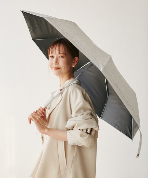 ROPE' PICNIC（ロペピクニック）の「【YOKU MOKU/ヨックモック×ROPE' PICNIC】折り畳み傘/晴雨兼用（折りたたみ傘・レディース・キナリ/ブルー系その他4・FREE）」の13枚目の写真