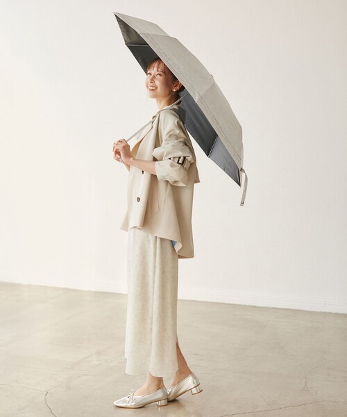 ROPE' PICNIC（ロペピクニック）の「【YOKU MOKU/ヨックモック×ROPE' PICNIC】折り畳み傘/晴雨兼用（折りたたみ傘・レディース・キナリ/ブルー系その他4・FREE）」の15枚目の写真