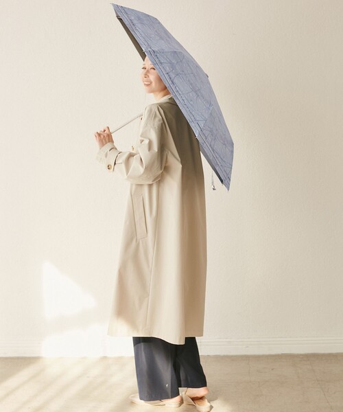 ROPE' PICNIC（ロペピクニック）の「【YOKU MOKU/ヨックモック×ROPE' PICNIC】折り畳み傘/晴雨兼用（折りたたみ傘・レディース・キナリ/ブルー系その他4・FREE）」の18枚目の写真