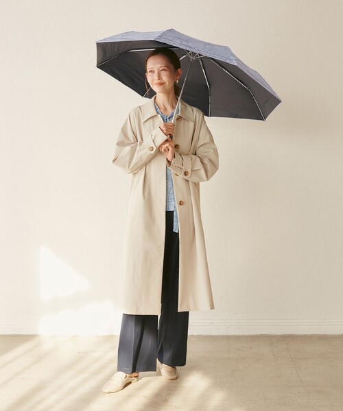 ROPE' PICNIC（ロペピクニック）の「【YOKU MOKU/ヨックモック×ROPE' PICNIC】折り畳み傘/晴雨兼用（折りたたみ傘・レディース・キナリ/ブルー系その他4・FREE）」の19枚目の写真