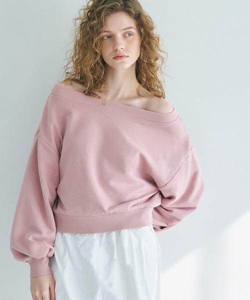 coca（coca）（コカ）の「【WEB限定セール】裏毛 オフショルダースウェット（スウェット・レディース・グレー/ピンク/アイボリー/チャコール・S/M/L）」の10枚目の写真