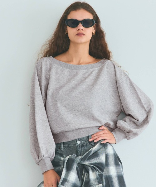 coca（coca）（コカ）の「【WEB限定セール】裏毛 オフショルダースウェット（スウェット・レディース・グレー/ピンク/アイボリー/チャコール・S/M/L）」の19枚目の写真