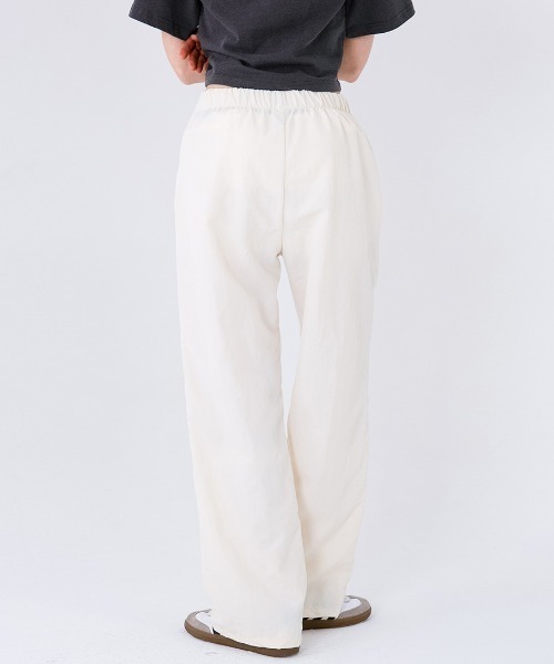 muahmuah(ムーアムーア)の「A'GEM/9 × .kom 『muah muah/ムーアムーア』 STITCH COOLING WIDE BANDING PANTS/ステッチ クーリングワイド バンディングパンツ(その他パンツ・レディース・ブラック/カーキ/ベージュ/ピンク・FREE)」の6枚目の写真