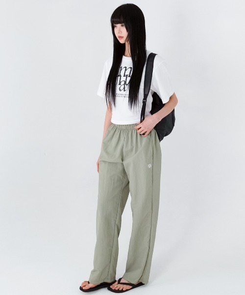 muahmuah(ムーアムーア)の「A'GEM/9 × .kom 『muah muah/ムーアムーア』 STITCH COOLING WIDE BANDING PANTS/ステッチ クーリングワイド バンディングパンツ(その他パンツ・レディース・ブラック/カーキ/ベージュ/ピンク・FREE)」の16枚目の写真