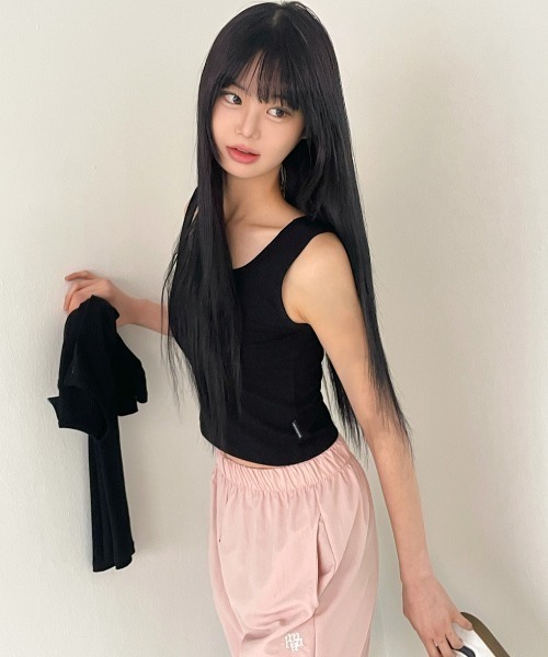 muahmuah(ムーアムーア)の「A'GEM/9 × .kom 『muah muah/ムーアムーア』 STITCH COOLING WIDE BANDING PANTS/ステッチ クーリングワイド バンディングパンツ(その他パンツ・レディース・ブラック/カーキ/ベージュ/ピンク・FREE)」の17枚目の写真