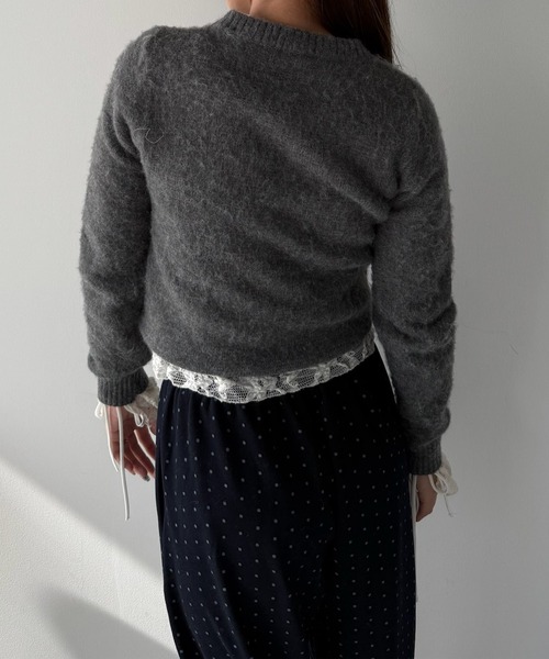 SANSeLF（サンセルフ）の「【SANSeLF】 キャットグラフィックニット sanw25a012（ニット/セーター・レディース・グレー/ブラウン・FREE）」の6枚目の写真