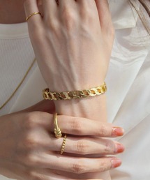 ジ*ー様 開閉式バングル チェーン付き 14Kゴールド ジ*ー様 開閉式