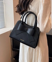 c.u.l | 2WAY リボンデザイン フェイクレザーボストンバッグ cula1084(ハンドバッグ)