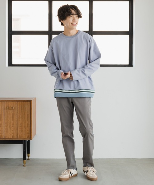 GLOBAL WORK(グローバルワーク)の「サラサラ快適DRYキリカエT/長袖/147303(Tシャツ/カットソー・メンズ・チャコールグレー/ライトブルー/カーキ/ライトグレー/ネイビー・LARGE/X-LARGE/MEDIUM/SMALL)」の16枚目の写真