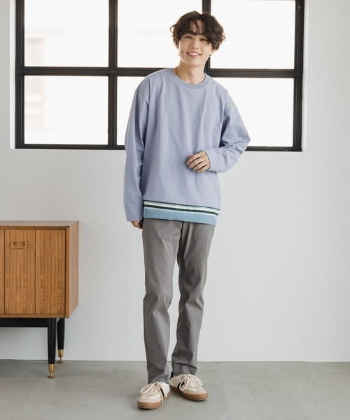 GLOBAL WORK(グローバルワーク)の「サラサラ快適DRYキリカエT/長袖/147303(Tシャツ/カットソー・メンズ・チャコールグレー/ライトブルー/カーキ/ライトグレー/ネイビー・LARGE/X-LARGE/MEDIUM/SMALL)」の17枚目の写真