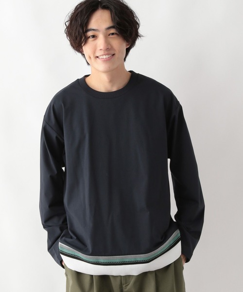 サラサラ快適DRYキリカエT/長袖/147303（Tシャツ/カットソー