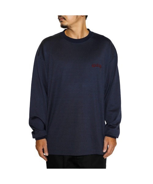 CALEE(キャリー)の「VINTAGE TYPE R/C DROP SHOULDER L/S TEE(Tシャツ/カットソー・メンズ・ネイビー/マスタード/グリーン・SMALL/MEDIUM/LARGE/X-LARGE)」の2枚目の写真
