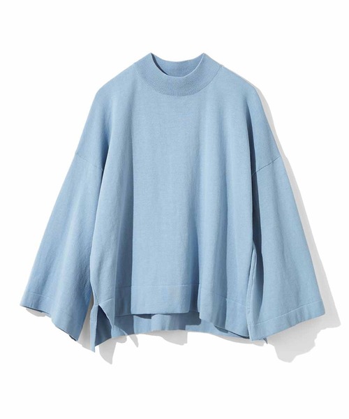 MEDE19F（メデジュウキュウ）の「ＭＥＤＥ１９Ｆ　三子糸のＴニットトップス（ニット/セーター・レディース・ホワイト/ブラック/ブルー・M/L/LL/3L）」の17枚目の写真