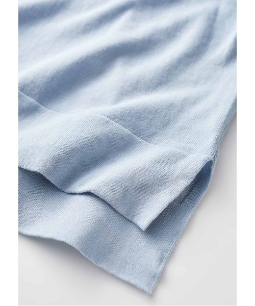 MEDE19F（メデジュウキュウ）の「ＭＥＤＥ１９Ｆ　三子糸のＴニットトップス（ニット/セーター・レディース・ホワイト/ブラック/ブルー・M/L/LL/3L）」の15枚目の写真