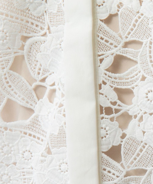 NARACAMICIE（ナラカミーチェ）の「【NARACAMICIE】レースドッキング長袖ブラウス（シャツ/ブラウス・レディース・ホワイト/ブラック・M/L/XL/XXL）」の9枚目の写真