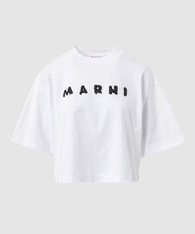 MARNI（マルニ）の「SCRIBBLE LOGO / ロゴミディ丈Tシャツ（Tシャツ/カットソー）」