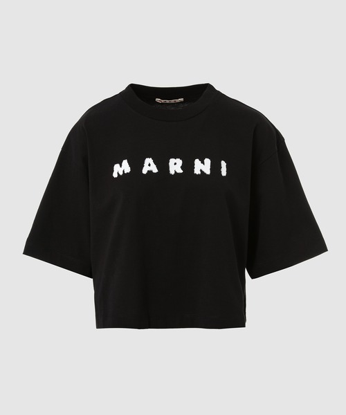 MARNI（マルニ）の「SCRIBBLE LOGO / ロゴミディ丈Tシャツ（Tシャツ/カットソー・レディース・レッド系/オフホワイト/ブラック・38(M)/36(S)/36S）」の2枚目の写真