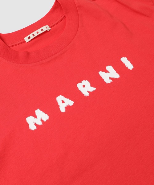 MARNI（マルニ）の「SCRIBBLE LOGO / ロゴミディ丈Tシャツ（Tシャツ/カットソー・レディース・レッド系/オフホワイト/ブラック・38(M)/36(S)/36S）」の6枚目の写真