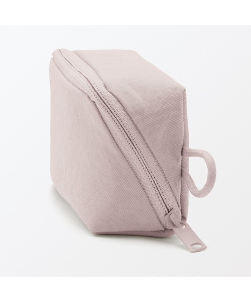 無印良品(ムジルシリョウヒン)の「リンクルナイロン 大きく開くポーチ S 約11×6×3.5cm(ポーチ・レディース・ダークグレー/ピンク/グレー・FREE)」の17枚目の写真