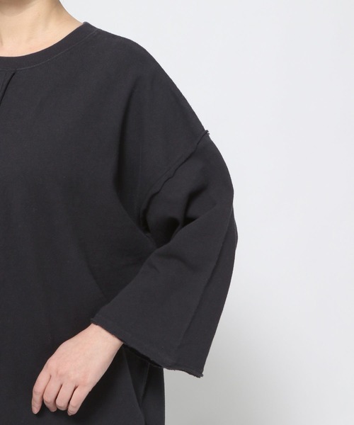 LEPSIM(レプシィム)の「BIGチュニック8分袖ワンピース 324669(チュニック・レディース・チャコールグレー/オフホワイト/ボルドー/ブラック・FREE)」の9枚目の写真