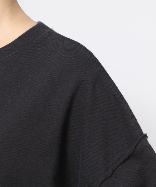 LEPSIM(レプシィム)の「BIGチュニック8分袖ワンピース 324669(チュニック・レディース・チャコールグレー/オフホワイト/ボルドー/ブラック・FREE)」の10枚目の写真