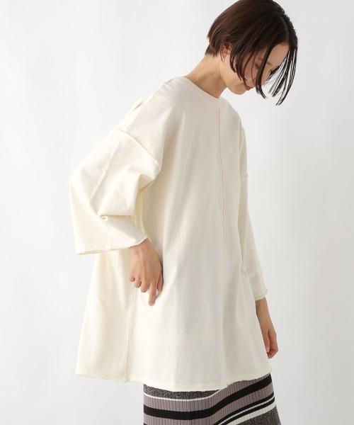 LEPSIM(レプシィム)の「BIGチュニック8分袖ワンピース 324669(チュニック・レディース・チャコールグレー/オフホワイト/ボルドー/ブラック・FREE)」の21枚目の写真