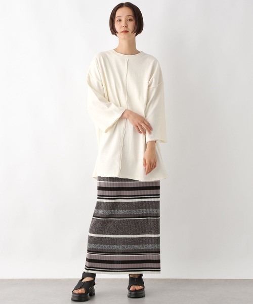 LEPSIM(レプシィム)の「BIGチュニック8分袖ワンピース 324669(チュニック・レディース・チャコールグレー/オフホワイト/ボルドー/ブラック・FREE)」の22枚目の写真