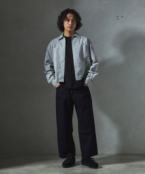 JOURNAL STANDARD relume（ジャーナルスタンダード　レリューム）の「【ZOZO限定】CORDLANE クロップドL/S（シャツ/ブラウス・メンズ・ベージュ/ホワイト/サックスブルー/ブラック・XS/S/M/L/XL）」の20枚目の写真