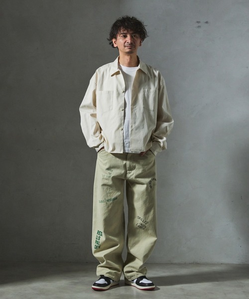 JOURNAL STANDARD relume（ジャーナルスタンダード　レリューム）の「【ZOZO限定】CORDLANE クロップドL/S（シャツ/ブラウス・メンズ・ベージュ/ホワイト/サックスブルー/ブラック・XS/S/M/L/XL）」の21枚目の写真