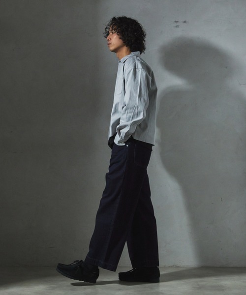 JOURNAL STANDARD relume（ジャーナルスタンダード　レリューム）の「【ZOZO限定】CORDLANE クロップドL/S（シャツ/ブラウス・メンズ・ベージュ/ホワイト/サックスブルー/ブラック・XS/S/M/L/XL）」の22枚目の写真