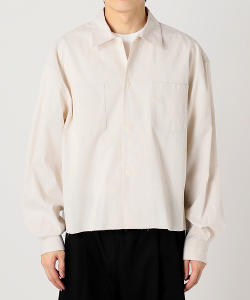 JOURNAL STANDARD relume（ジャーナルスタンダード　レリューム）の「【ZOZO限定】CORDLANE クロップドL/S（シャツ/ブラウス・メンズ・ベージュ/ホワイト/サックスブルー/ブラック・XS/S/M/L/XL）」の13枚目の写真