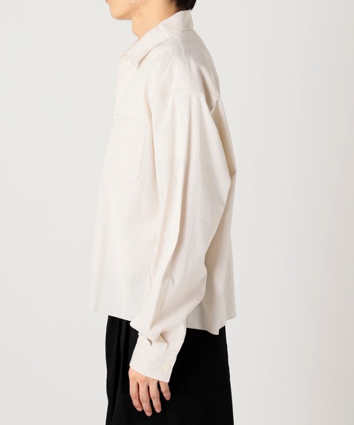 JOURNAL STANDARD relume（ジャーナルスタンダード　レリューム）の「【ZOZO限定】CORDLANE クロップドL/S（シャツ/ブラウス・メンズ・ベージュ/ホワイト/サックスブルー/ブラック・XS/S/M/L/XL）」の14枚目の写真