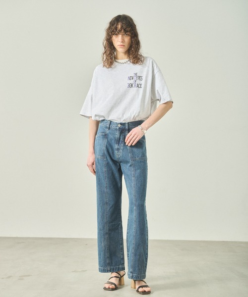kha:ki(カーキ)の「「KHA:KI / カーキ」 センターシームデニム CENTER SEAM DENIM(デニムパンツ・レディース・インディゴブルー/ライトインディゴブルー・1/2)」の19枚目の写真