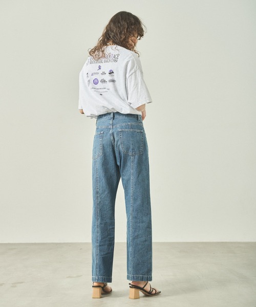 kha:ki(カーキ)の「「KHA:KI / カーキ」 センターシームデニム CENTER SEAM DENIM(デニムパンツ・レディース・インディゴブルー/ライトインディゴブルー・1/2)」の20枚目の写真