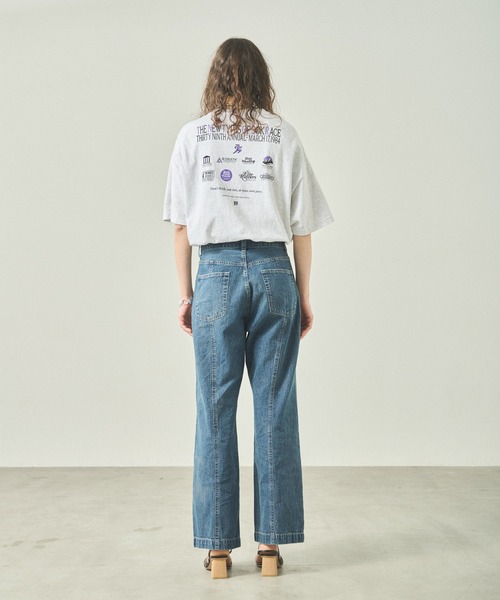 kha:ki(カーキ)の「「KHA:KI / カーキ」 センターシームデニム CENTER SEAM DENIM(デニムパンツ・レディース・インディゴブルー/ライトインディゴブルー・1/2)」の3枚目の写真
