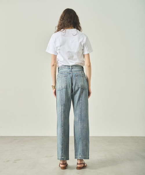 kha:ki(カーキ)の「「KHA:KI / カーキ」 センターシームデニム CENTER SEAM DENIM(デニムパンツ・レディース・インディゴブルー/ライトインディゴブルー・1/2)」の8枚目の写真
