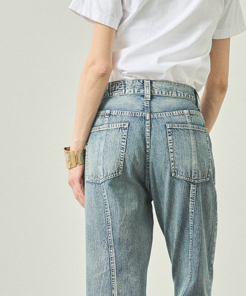 kha:ki(カーキ)の「「KHA:KI / カーキ」 センターシームデニム CENTER SEAM DENIM(デニムパンツ・レディース・インディゴブルー/ライトインディゴブルー・1/2)」の11枚目の写真