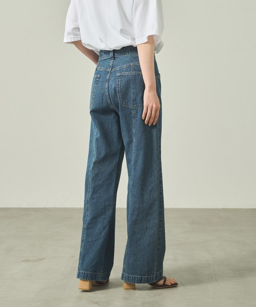 kha:ki(カーキ)の「「KHA:KI / カーキ」 センターシームデニム CENTER SEAM DENIM(デニムパンツ・レディース・インディゴブルー/ライトインディゴブルー・1/2)」の13枚目の写真