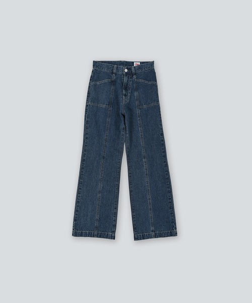 kha:ki(カーキ)の「「KHA:KI / カーキ」 センターシームデニム CENTER SEAM DENIM(デニムパンツ・レディース・インディゴブルー/ライトインディゴブルー・1/2)」の16枚目の写真