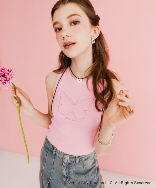 SENSE OF PLACE by URBAN RESEARCH(センスオブプレイスバイアーバンリサーチ)の「『別注』WICKED×SENSE OF PLACE タンクトップ(タンクトップ・レディース・グリーン/ピンク/グレー系その他・ONE)」の5枚目の写真