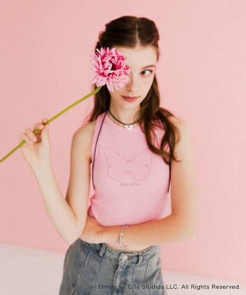 SENSE OF PLACE by URBAN RESEARCH(センスオブプレイスバイアーバンリサーチ)の「『別注』WICKED×SENSE OF PLACE タンクトップ(タンクトップ・レディース・グリーン/ピンク/グレー系その他・ONE)」の6枚目の写真