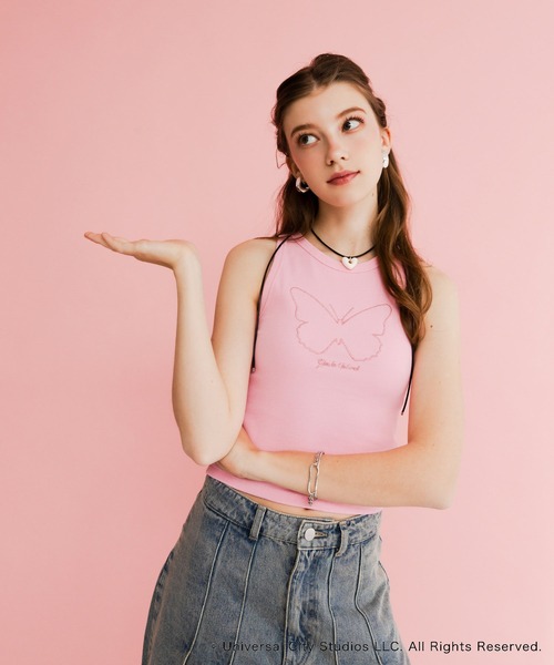 SENSE OF PLACE by URBAN RESEARCH(センスオブプレイスバイアーバンリサーチ)の「『別注』WICKED×SENSE OF PLACE タンクトップ(タンクトップ・レディース・グリーン/ピンク/グレー系その他・ONE)」の8枚目の写真