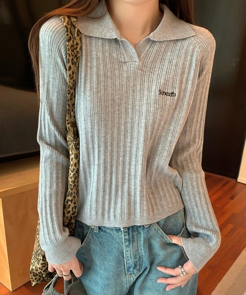 Girly Doll（ガーリードール）の「スキッパーリブニット（ニット