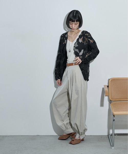 THE YOn(ザヨン)の「レーシーシアーカーデブラウス(シャツ/ブラウス・レディース・アイボリー/ブラック/モカ・FREE)」の12枚目の写真