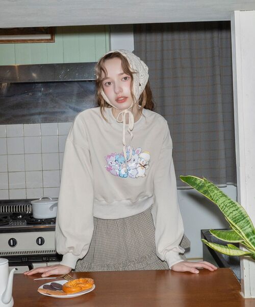 MAJESTIC LEGON（マジェスティックレゴン）の「SWIMMERコラボ キャラスウェット（スウェット・レディース・ベージュ/オフホワイト・MEDIUM）」の22枚目の写真